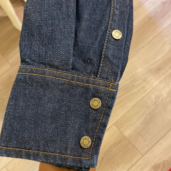 NWT CALVINKLEIN205W39NYC western shirt denim/jeans. 18 1/2 across beneath armpit - Picture 5 of 13